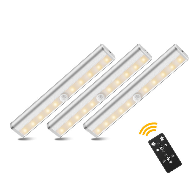 LED sensor light body infrared sensor light with remote control, energy-saving and perfect for cabinets