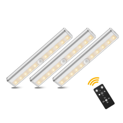 LED sensor light body infrared sensor light with remote control, energy-saving and perfect for cabinets