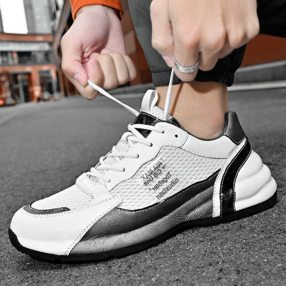 Breathable Mesh Cowhide Sole Sneakers