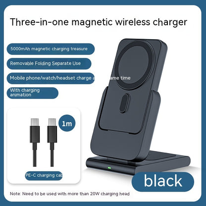 Magnetic Bracket Three In One Wireless Charger
