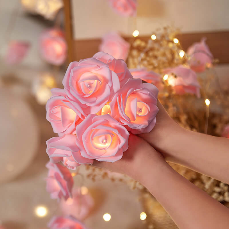 LED Rose Small Colored Lights Indoor - Perfect Holiday Decor