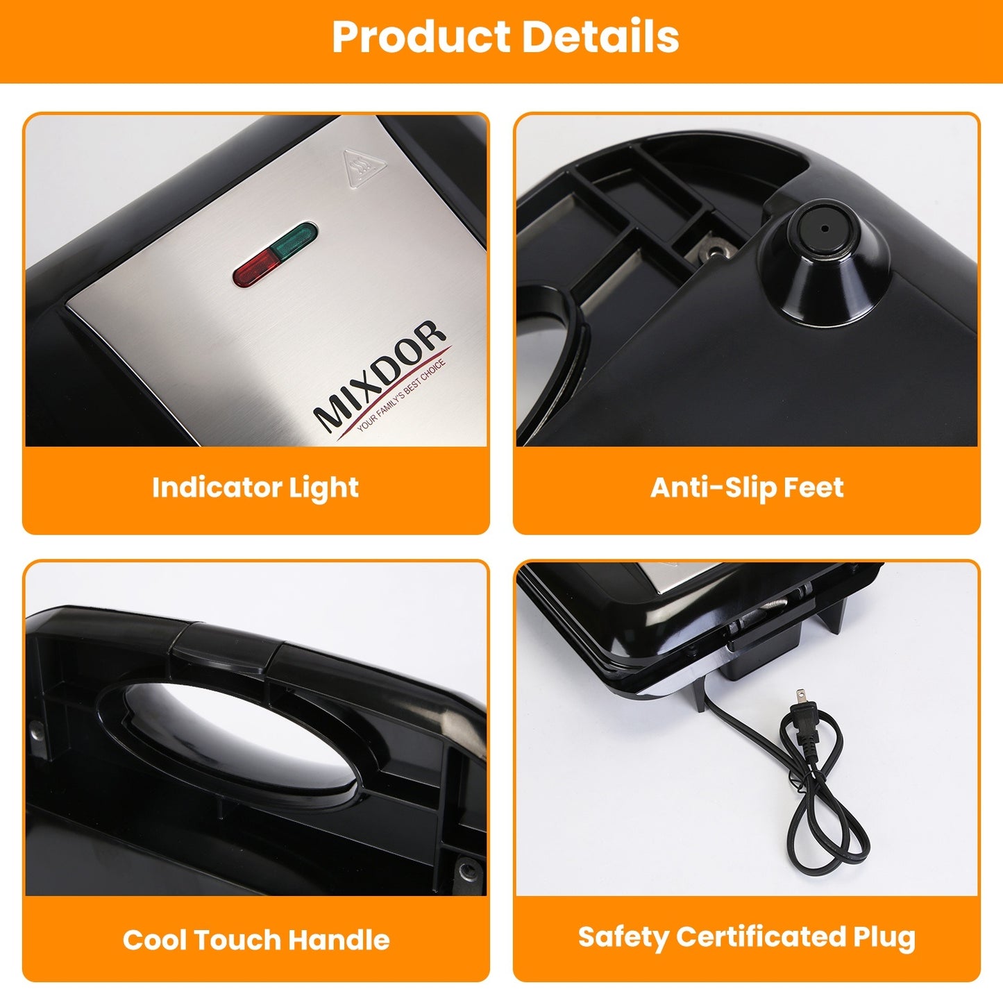 1Pc Mini Donut Maker Machine For Kids Snack Breakfast Desserts With 16 Doughnuts Holes Non Stick Coating Double-Side Heating Plates Overheating Protection