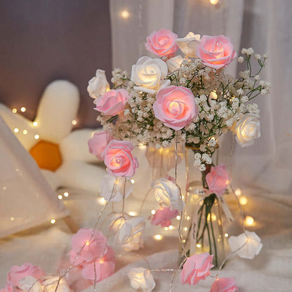 LED Rose Small Colored Lights Indoor - Perfect Holiday Decor