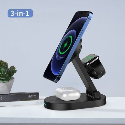 Three-in-one Magnetic Wireless Charger Vertical Stand Foldable