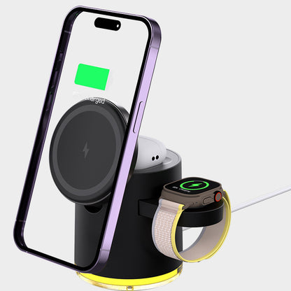 Portable Home Magnetic Three-in-one Wireless Folding Charger
