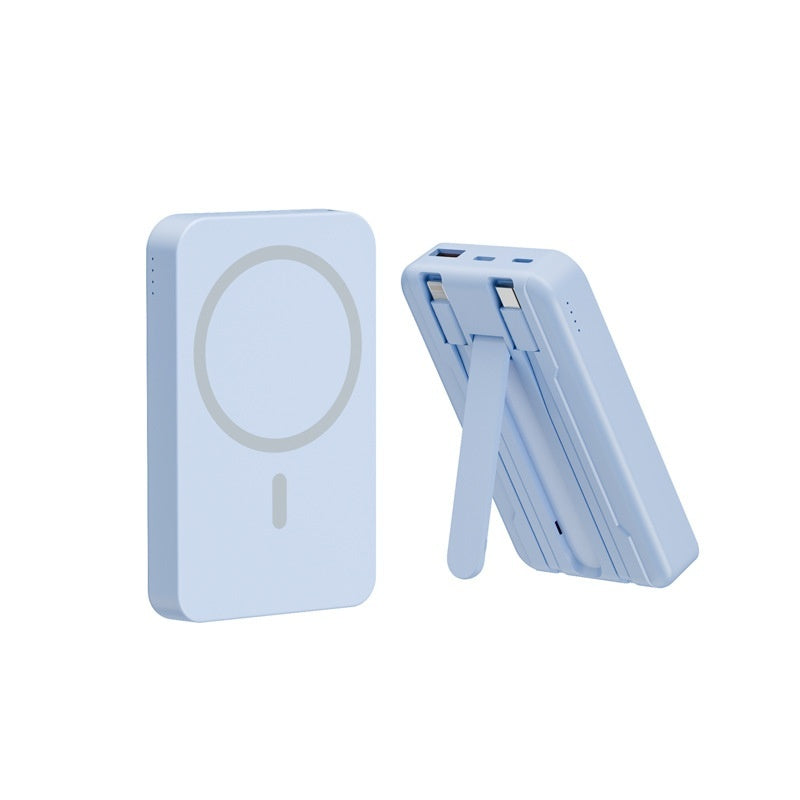 Magnetic Power Bank Mobile Power Supply Wireless Charger With Cable