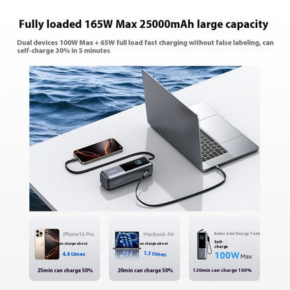 Comes With Two-wire Power Bank Fast Charging Mobile Power Supply