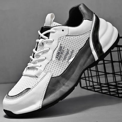 Breathable Mesh Cowhide Sole Sneakers