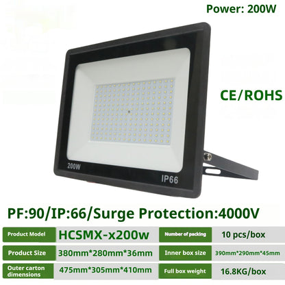 LED Flood Light - 10W to 200W Power Options Available
