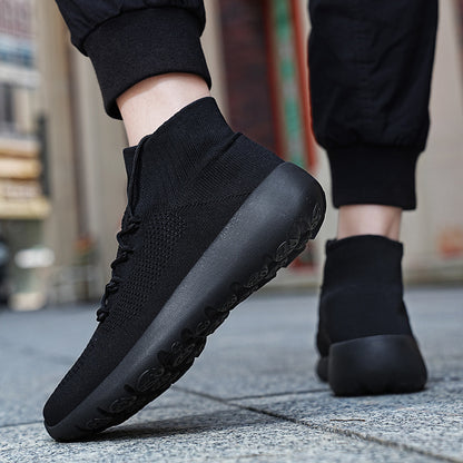 Flyknit Men's Shoes Lightweight Breathable Mesh Casual Sneaker