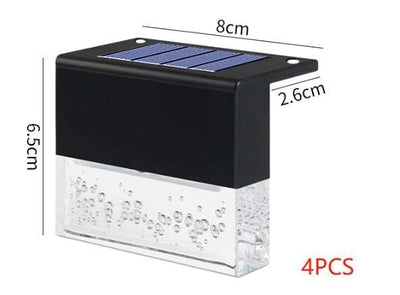 RGB LED Solar Light Step Fence Light 
