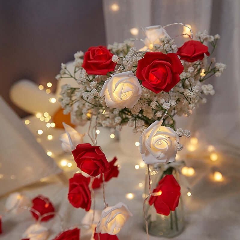 LED Rose Small Colored Lights Indoor - Perfect Holiday Decor