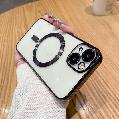 Magnetic Wireless Charger Electroplating Lens Protector Phone Case