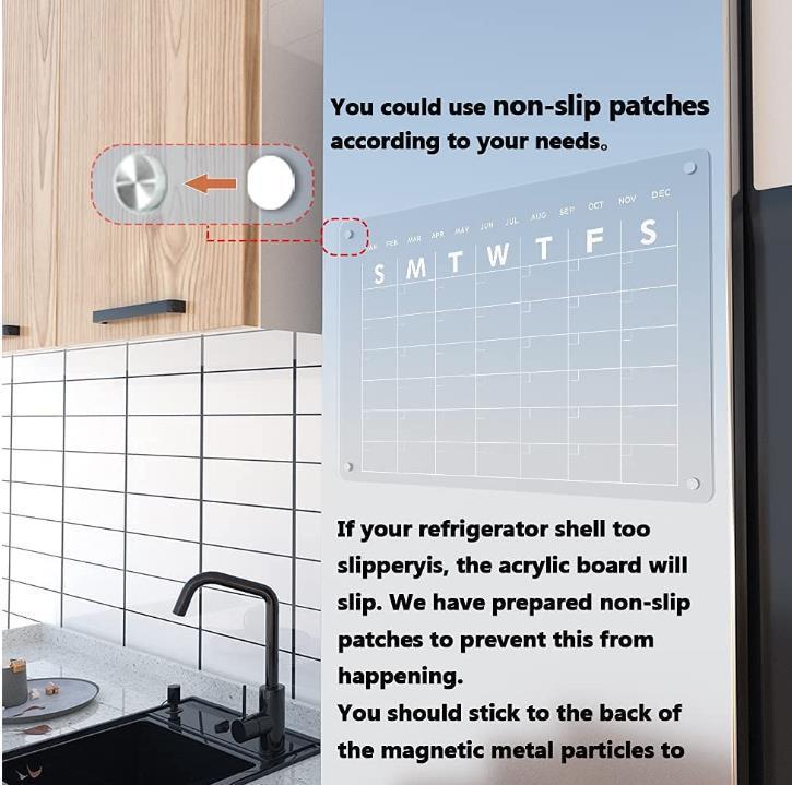 Transparent Plexiglass Cut Refrigerator Sticker