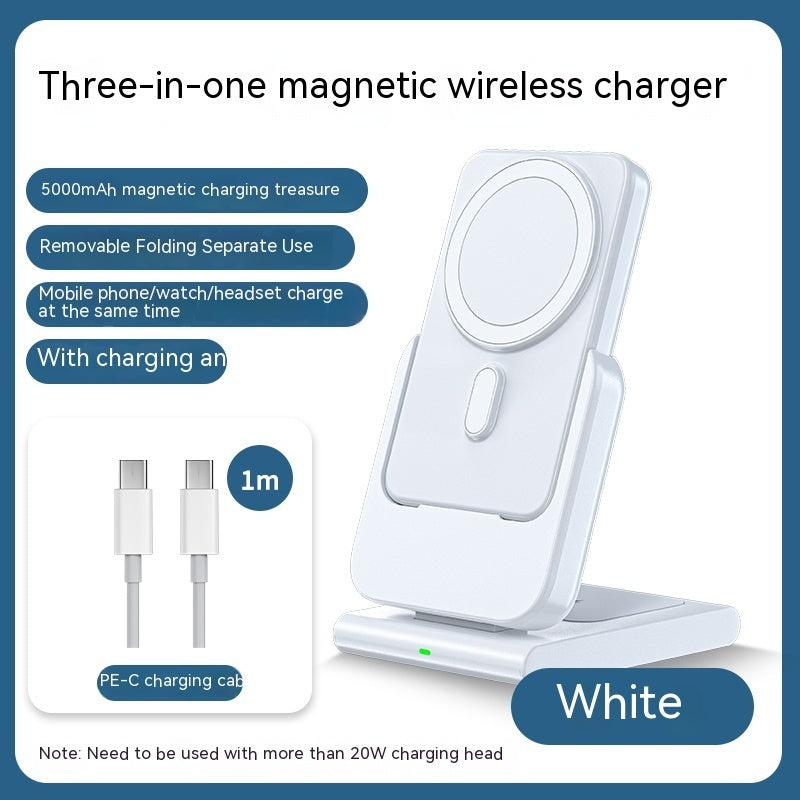Magnetic Bracket Three In One Wireless Charger