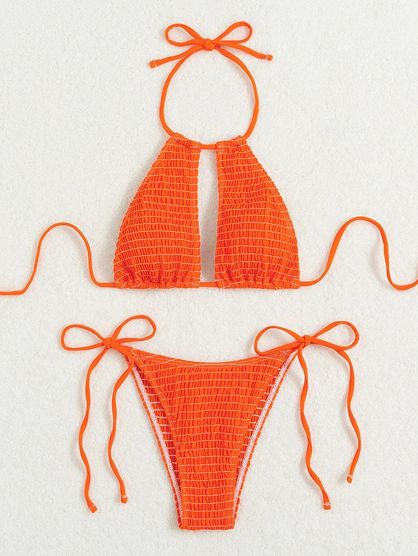 Women's Split Beach Swimsuit Bikini Two-piece Set
