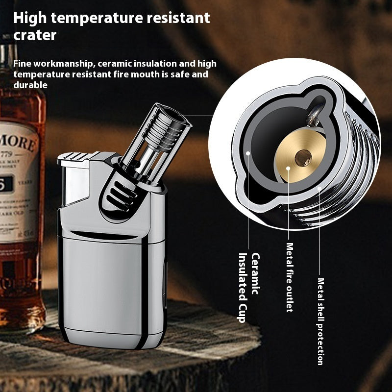 Elbow Transparent Gas Bin Direct Punch Gas Lighters