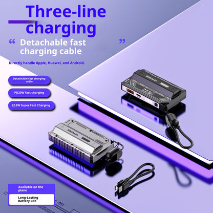 Detachable Mobile Power Cylinder Cell Mini Style Elastic Separation Type Power Bank