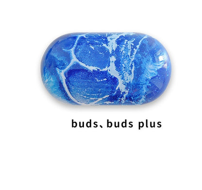 For Buds Live Pro Headphone Cover Buds Plus Marble Water Decal PC Hard Shell Case