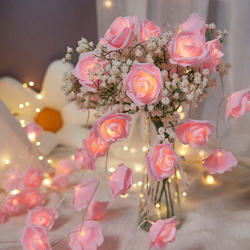 LED Rose Small Colored Lights Indoor - Perfect Holiday Decor