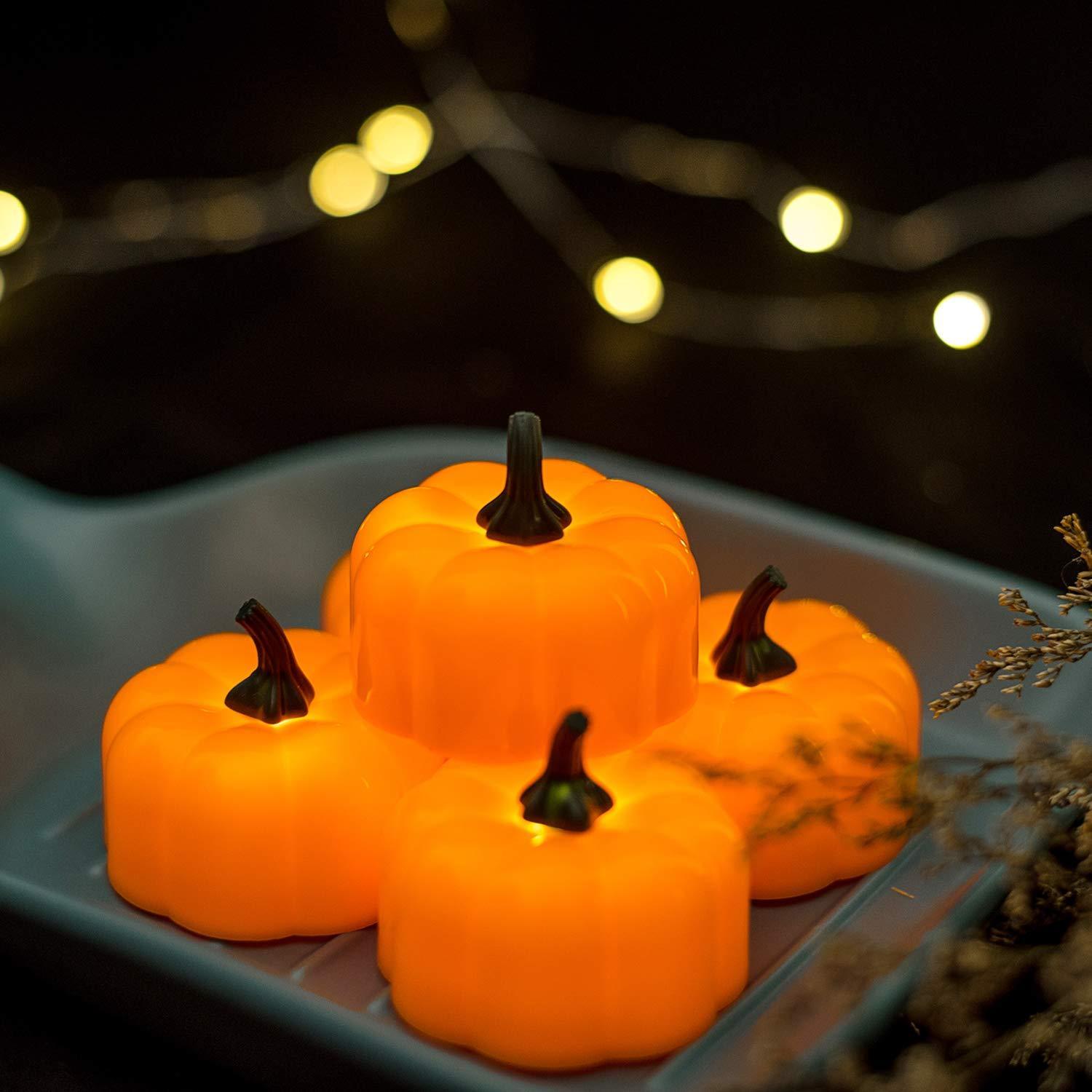 LED Pumpkin Light Christmas Day Decoration - 12 Pack