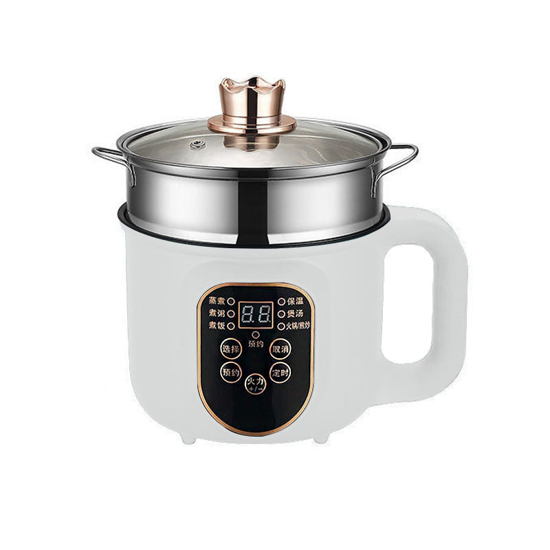 Household Electric Cooker Multifunctional Mini Smart Electric Caldron with LCD display and anti-dry burning safety feature.