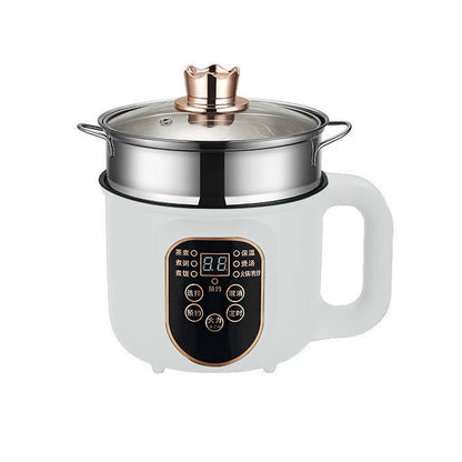 Household Electric Cooker Multifunctional Mini Smart Electric Caldron with LCD display and anti-dry burning safety feature.