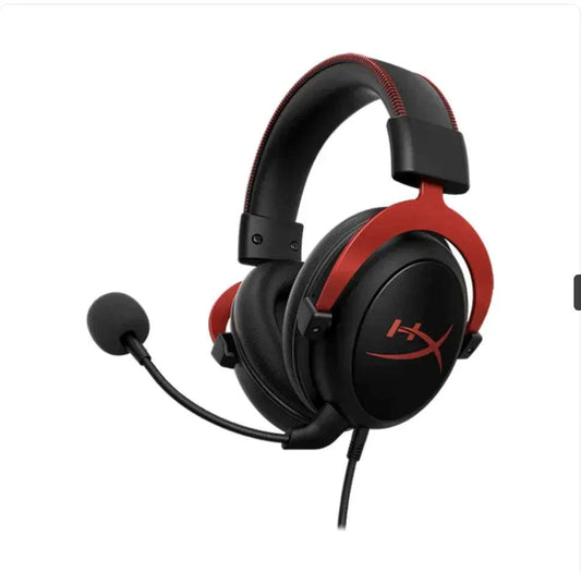 GamePro Wired Headset black and red gaming headphones with detachable microphone and USB sound card control
