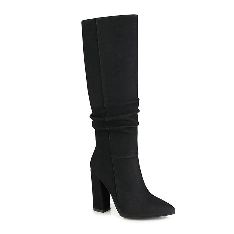 Women's Thick High Heel But Knee Boots Boots Custom Large Size Women's Shoes