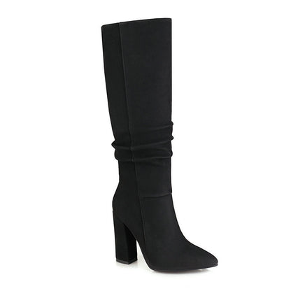 Women's Thick High Heel But Knee Boots Boots Custom Large Size Women's Shoes