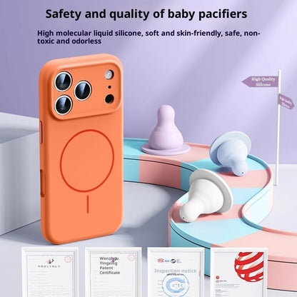 Applicable To 17 Fine Circle Magnetic Phone Case Liquid Silicone