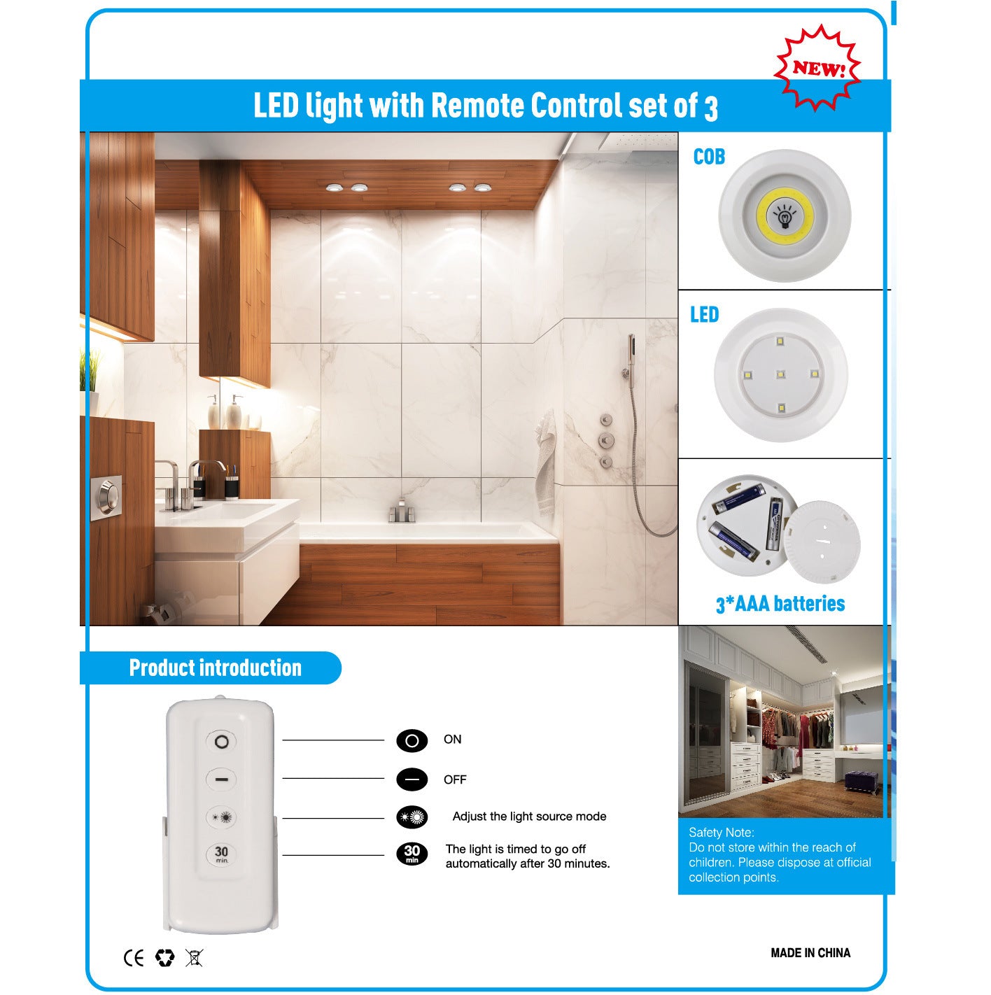 RGB Hexagon Cabinet Puzzle Remote Control Touch Light