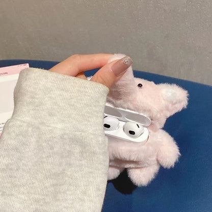 Plush Baby Elephant Wireless Bluetooth Earbuds Case