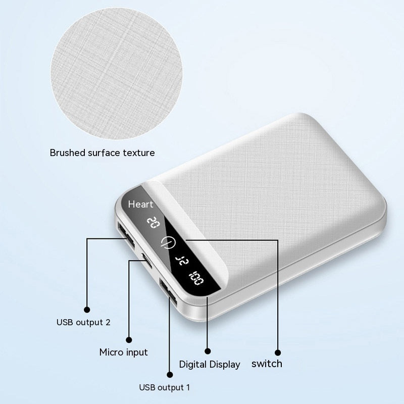 Mini Power Bank 20000 MA Small Portable Large Capacity Mobile Power Supply