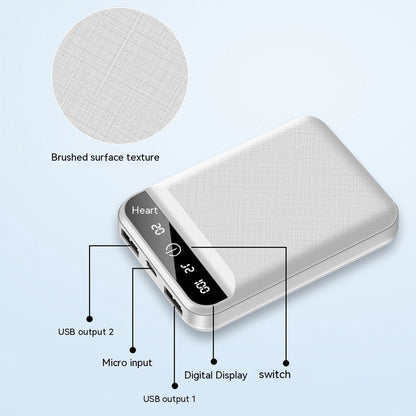 Mini Power Bank 20000 MA Small Portable Large Capacity Mobile Power Supply