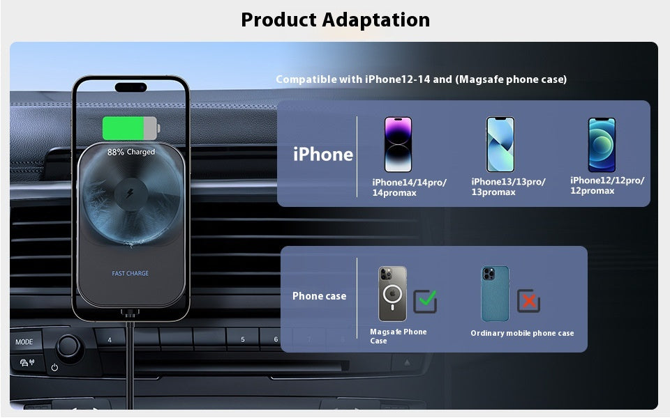 S16 New Semiconductor Refrigeration Magnetic Car Wireless Charger