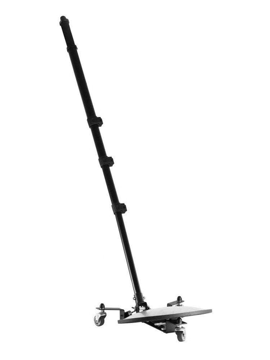 Professional black under car trolley mirror with acrylic convex mirror and LED light for vehicle inspection