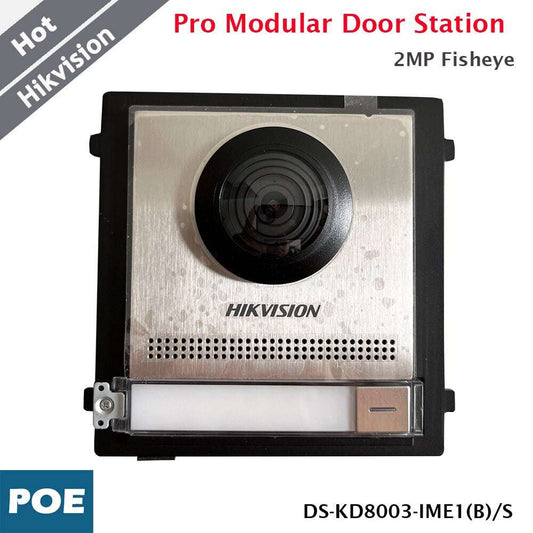 Hikvision KD8 Series Pro Modular Door Station DS-KD8003-IME1(B)/S with 2MP fisheye camera and POE support