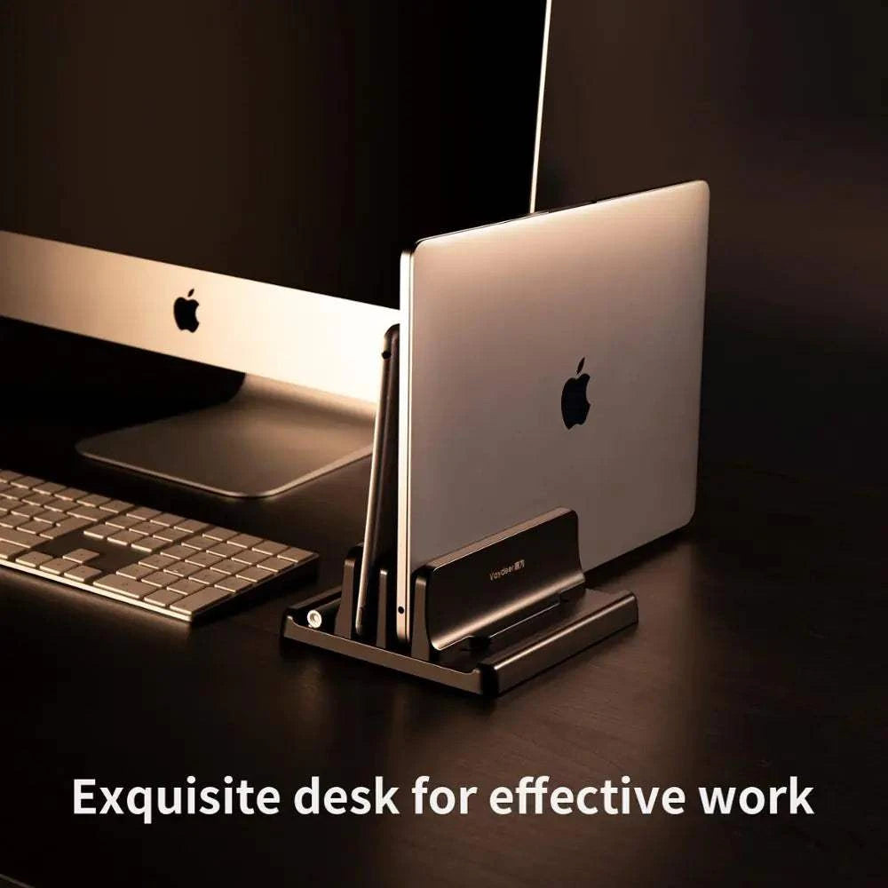 Adjustable Vertical Laptop Stand for Macbook and Tablets