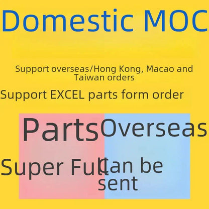 MOC Compatible LEGO Mercedes AMG GT Speed Master 8-Grid Car Model Kit with Orange and Grey options for creative building and play