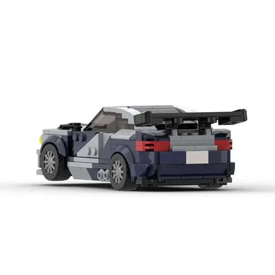 BMW M3 GTR buildable toy car model with detailed design and rear spoiler